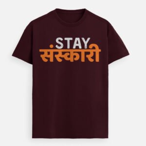 Stay Sanskari Premium Male Female Supima T-Shirt